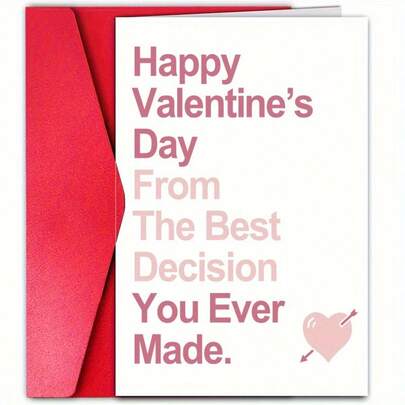 1pc, Funny Valentine's Day Cards For Your Husband Or Boyfriend, Best Decision You Ever Made, Ironic Valentine's Day Cards, Small Business Supplies, Thank You Cards, Birthday Gifts, Unusual Items