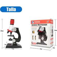 Microscopio para Niños Discovery, Microscopio Kit 100-1200X para 5-12 Años Regalo de Cumpleaños, Endoscopio de Aumento Kit de Ciencia Juguete deslizantes Principiantes Niños Estudiantes - Blanco - Ver 2