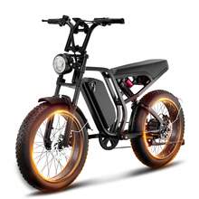 Electric Bike For Adults, 750W Motor 50KMH, 48V 16Ah Battery, 20" Fat Tire Full Suspension Mountain Bicycle, 7 Speed Ebikes - màu đen - Xem 11
