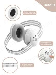 1PC Cat Claw Baby Earmuffs, Noise Reducing Headphones With Adjustable Headband For Travel