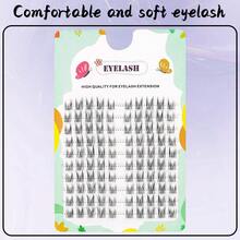 100 chiếc lông mi giả tự làm mềm mại tự nhiên, cong chữ C, mi riêng lẻ dùng để trang điểm hàng ngày, nối mi tự làm tại nhà - C - Xem 3