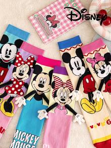 Disney 6/3双正品袜子，礼品袜，经典卡通动画袜子，新颖有趣的设计，舒适透气，男女时尚袜子，情侣款，中性款，迪士尼袜子 - 彩色 - 查看 7