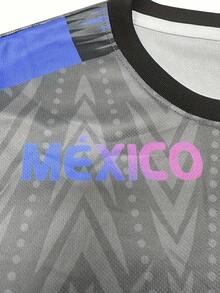 Mexican Men's Youth Soccer Jersey Short Sleeve Football Shirt & Outdoor Sports Football Gear Clothing & Professional Sportswear & Suitable For Soccer Matches, Soccer Training, Outdoor Fitness & Men's Gift