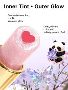 Son dưỡng môi CATKIN Whiffle Dance Heart-Core Glitter Tinted Lip Balm, Son môi dưỡng ẩm có kết cấu lấp lánh cho làn da ẩm mượt hàng ngày và vẻ ngoài sành điệu C01 Smoke Muse - C01 Smoke Muse - Xem 5