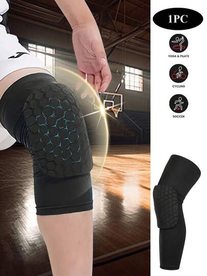 1pc Thick Honeycomb EVA Foam Knee Pads, Anti-Collision Sports Knee Protector Suitable For Basketball, Football, Volleyball, Cycling, Elastic Non-Slip Knee Sleeve
