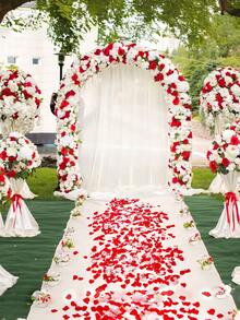 5000 Pieces Tissue Paper White And Red Heart Confetti For Valentines Day Decorations - Heart Sprinkles For Romantic Table Decorations For Wedding Day, For Vase Filling, Valentine's Day, Weddings, And Home Decorations, Wedding Anniversary, Engagement/Proposal Party Supplies, Romantic Party - Multicolor - View 1