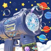 10-Hole Fully Automatic Outdoor Bubble Machine, Bubble Gun With Colorful Lights And Thousands Of Bubbles, Summer Outdoor Beach Toy, Birthday Gift For Boys And Girls, Holiday Gift Toy, Essential For Halloween, Christmas And Wedding Games. - Màu xanh đậm - Xem 7