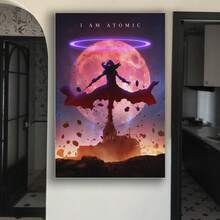 Framed  I Am Atomic Poster The Eminence In Shadow Canvas Painting Picture For Home Wall Decor - 框架 - 查看 5
