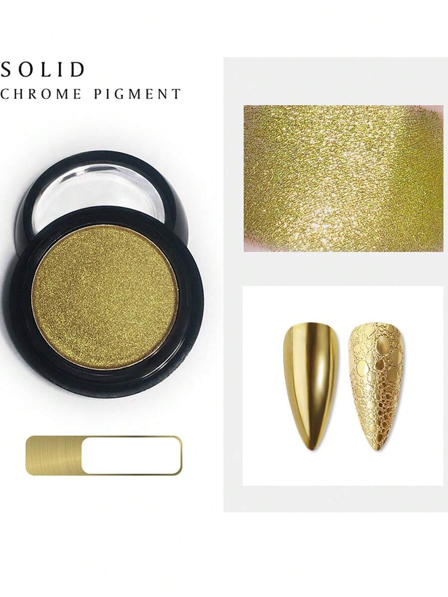 OBP C & G OBP Mirror Effect Nail Powder - 24 Colors To Choose From - 芥末黃 - 查看 1