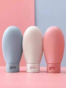 3pcs Travel Portable Divided Bottles, Shampoo Cosmetic Divided Bottles, Flip-Top Travel Lotion Bottles 60ml, Convenient For Separately Storing Shampoo, Body Wash, And Facial Cleanser During Travel - Multicolor - View 3