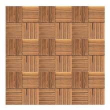 Wood Flooring Interlocking Deck Tiles For Patio Decor 12"X12" 36 Pack Garden Floor Boards Set, Indoor & Outdoor Decor - Balcony Garden Floor Tiles - 棕色 - 查看 6