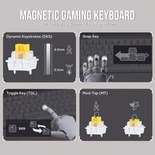 Teclado mecánico con efecto Hall AJAZZ AK680MAX con cable, 68 teclas intercambiables, teclado mecánico personalizable, retroiluminación mixta, compacto y portátil, iluminación RGB, DIY - Productos oficiales y auténticos de AJAZZ - Ver 4