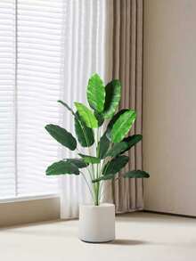 4/1件 65-115厘米 热带仿真植物，大型仿真香蕉树，塑料天堂鸟植物枝条，超大棕榈叶，适用于家居、花园、室内办公室装饰，不含花盆，可用于房间装饰、婚礼装饰、家居装饰、卧室装饰 - 彩色 - 查看 8