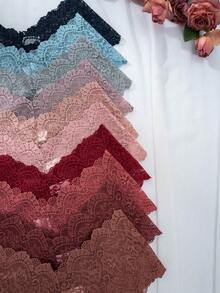 10 Stücke/Pack Damen Spitzen Sexy Unterwäsche, minimalistisch modisch für den Alltag Outfit - Verschiedenfarbig - Übersicht 6