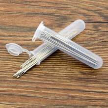 Transparente Plastikspritzen-Nadeln, 8*15mm Nähnadel-Aufbewahrungsbehälter (mit Deckel), Perlen/Knöpfe/Pailletten-Aufbewahrungsbox, Stickerei-Perlen-Nadelhalter, transparente Nadelflaschen (geeignet für Kreuzstich-Nähzubehör), Plastik-Zentrifugenröhrchen/PCR-Röhrchen 2,5 10 15 50ml EP-Röhrchen, Samenflasche, transparente farbige Kunststoffkappen-Nadelflaschen, Handnähnadel-Aufbewahrungsflasche, Mehrzweck-transparente Kunststoff-Aufbewahrungsflasche für Nähzubehör, Nadelhalter Nadelgarn-Set Aufbewahrungsflasche - Verschiedenfarbig - Übersicht 9