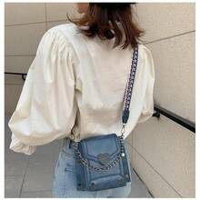 Women's Crossbody Bag With Keychain And Cell Phone Holder - Navy Blue - View 2