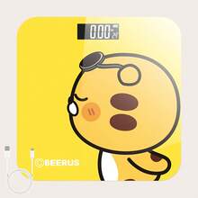 数字体重秤，卡通造型浴室秤，家用体重秤，可连接手机应用程序查看各种身体数据，最大称重396磅。 - 彩色 - 查看 12