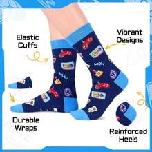Gamer Gifts For Men Boyfriend - Video Game Socks For Teen Boys, Funny Gifts For Gaming Stocking Stuffers - trắng - Xem 2