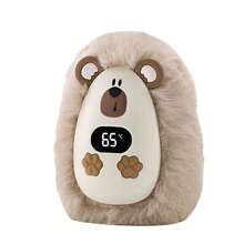 Cute Plush Reusable Hand Warmers Rechargeable 1200mAh Portable Pocket Warmer Fast Heating 3 Temperatures Adjustment Outdoor Hand Heater For Winter Essentials Halloween Christmas Gifts