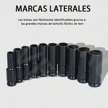 Juego De Herramientas De Enchufe De Impacto De 1/2 Pulgada - Rojo - Ver 6