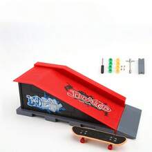 Fingertip Toy 6合1手指滑板红色竞技场，最新红色款，全新竞技场，多模块可组合，包含手指滑板套件、斜坡滑梯轨道坡道、手指裤和手指轮滑鞋（手指滑板颜色随机发送），适合作为生日礼物、节日礼物。 - 紅色 - 查看 19