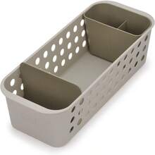 Midiu Joseph Joseph EasyStore - Slimline Bathroom Entials Storage Basket Organiser With Moveable Pot And Divider Ecru - 纖薄型(1 包) - 查看 2