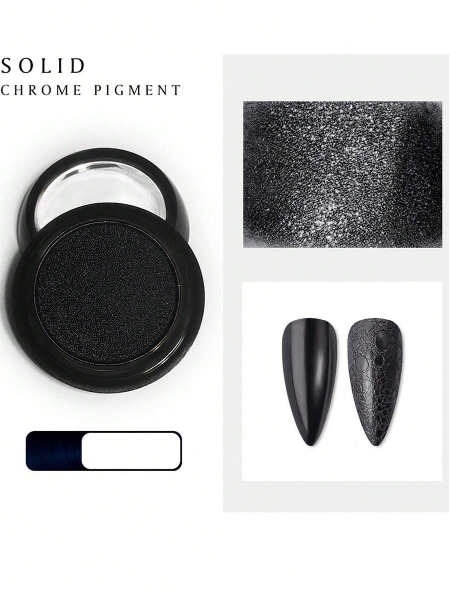 OBP C & G OBP Mirror Effect Nail Powder - 24 Colors To Choose From - 黑色 - 查看 1