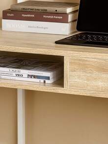 SoBuy FWT63-N Mesa de Escritorio Mesa de Ordenador con 2 cajones y 1 Estante L81 cm x P50cm x H100cm ES Mesa Escritorio Silla de Oficina Muebles de Oficina en Casa, Mobiliario de estudio Caqui estilo nórdico, estilo sencillo Metal 76x50x75 cm - Marrón - Ver 8
