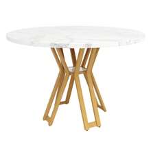 Dining Tables - Gold+White - View 6