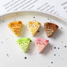 10/20 chiếc Mặt dây chuyền nhựa hình bánh mì nướng và đĩa chuối hoạt hình dễ thương - Trang sức thực phẩm mini, Hoa tai, Vòng cổ, Móc khóa - Quà tặng sáng tạo cho người yêu ẩm thực, Thiết kế tinh tế, Tay nghề thủ công tinh xảo - Nhiều màu - Xem 8