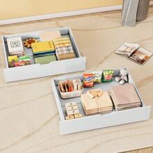 Two Drawers, Under-Bed Storage Space, MDF + Casters, White (93x67x20cm) (Drawers Only) - White - View 3