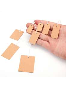 50/100pcs Assorted Jewelry Price Tags, Handwritten Labels For Bracelets, Rings, Necklaces, Clothes, Accessories, Small Hang Tags - Label Cards - View 4