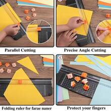 4片装A4裁纸刀替换刀片 - 自动安全保护设计，耐用不锈钢材质，兼容多种裁纸刀，是办公室和家庭使用的理想之选。 - 均碼 - 查看 9
