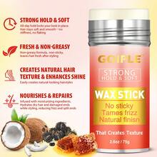Goiple 2pcs Women's Hair Wax Stick - 75g Smooth Hair Wax Stick, Non-Greasy And Non-Sticky, Creates Soft Styles, Slick Back, Smoothens Frizzy Hair, Effective Flyaway Control, Strong Hold, Suitable For Straight, Wavy, Curly, Voluminous Hair, Sweet Peach Scent - Multicolor - View 6