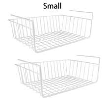 2 piezas Cestas de almacenamiento bajo el gabinete, Cestas de almacenamiento de alambre metálico colgantes para cocina, oficina, sala de almacenamiento, baño y gabinetes - Multicolor - Ver 15