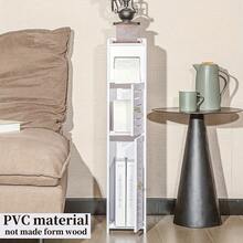 1 cái giá đựng giấy vệ sinh đứng độc lập, loại hẹp, có thể gắn vào cửa tủ, giá để đồ dùng nhà tắm nhỏ gọn, phù hợp với không gian hẹp và góc phòng. - trắng - Xem 7