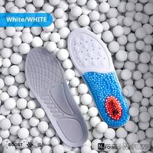 PU运动鞋垫，超柔软气垫，持久耐用，站立舒适，硅胶底，透气（女士适用），减震（男士适用），吸汗。 - 白藍 - 查看 7