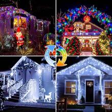 240LED 88Ft Connectable String Lights Indoor Outdoor Wire Warm White Lights Twinkle Fairy In With Timer Bedroom Classroom Wedding Tree Patio Decor - Cold White⇋Multicolor + 240LED - View 7