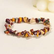 1pc 5-8mm Teens' Spiritual Natural Stone Bead Bracelet, Agate/Obsidian/Lapis Lazuli & Other Chakra Balancing & Energy Boosting Healing Stones, Suitable For Teens, Daily Wear, Holiday Gifts, Boho Fashion Jewelry - Multicolor - View 45