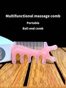 1pc/Massage Comb - 7-Tooth Round Head Meridian Massage Comb, Suitable For Scalp, Body, Acupuncture Points, Nose Bridge Massage - Multicolor - View 5