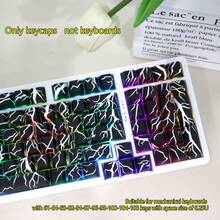 Teclas PBT, Teclas con perfil CHERRY, Juego de teclas, Transferencia que se ajusta a interruptores MX y espacio de 6.25U, Teclas para teclado, No se incluye el teclado, solo el juego de teclas. - CEREZA - Ver 12