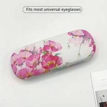 1pc Minimalist Portable Floral Eyeglass Case, Crush-Resistant Eyewear Protective Box