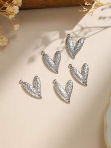 3 قطع/عبوة قلب مطرز ثلاثي الأبعاد بتصميم أنيق من الفولاذ المقاوم للصدأ 304 ، إكسسوارات مجوهرات DIY - إكسسوارات الحب - مشاهدة 3