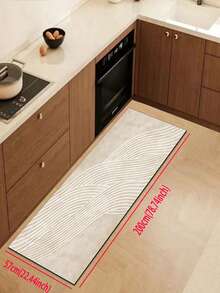 [HOT!!!] 1pc Soft Rubber Kitchen Mat, 3.5mm Thick Kitchen Rug, Beige Striped Texture Pattern, Simple & Fashionable Style, Water-Absorbent Kitchen Mat, Can Be Trimmed To Fit Kitchen, Surface Fabric, Middle Sponge Layer, Bottom Rubber Layer, Suitable For Kitchen Rugs, Kitchen Decor, Wedding Decor, Home Decor, Bathroom Mats, Entryway Mats, Laundry Room Mats, Hallway Rugs, Living Room Mats, Etc. - Multicolor - View 15