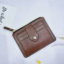 1个/2个装女士卡包/男士卡包，拉链零钱包，迷你时尚多功能信用卡包，带安全拉链和多个卡槽，柔软PU皮革，便携、防水、耐用，大容量多功能名片夹，带多个卡槽，信用卡、借记卡和银行卡收纳包，女士礼物、男士礼物、圣诞礼物。