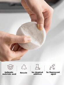 3/6个装可重复使用羊毛烘干球 - 适用于家用清洁产品中的洗衣机和织物，可替代衣物柔顺剂，减少褶皱和静电吸附 - 白色 - 查看 6