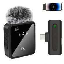 Influencer's Choice! 2.4G Wireless Lapel Mic, Ultra-Compact & Invisible, Auto Noise Cancel, Clear Sound Zero Delay, Perfect For Live, Podcast, Lecture. - 1 mic for TypeC - 查看 2