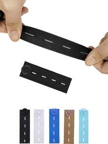 6pcs Adjustable Waistband Extender Buckle, Elastic Button Extenders,Premium Button Extender,Maternity And Overweight Men's Pants Extender,For Loose Pants,Jeans, Trousers, Skirt,Dress,Practical Sewing Tool(Black,White,Blue,Dark Blue,Light Blue) - Multicolor - View 11