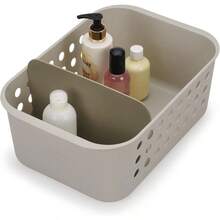 Midiu Joseph Joseph EasyStore - Slimline Bathroom Entials Storage Basket Organiser With Moveable Pot And Divider Ecru - 大號(1 包) - 查看 1