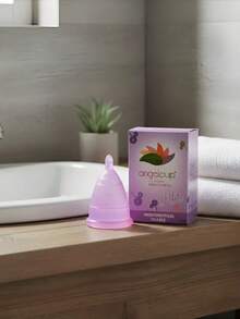 Copa Menstrual Lila Angelcup Silicón Médico Reutilizable Talla Chica o Grande Ecológica y Cómoda - lila - Ver 4